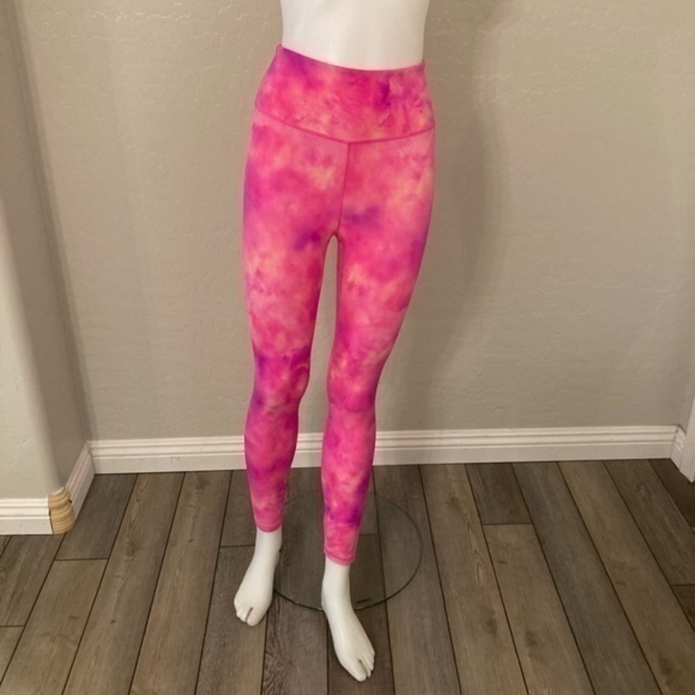 IVL Collective Hydralux Everyday Sculpted Hot Pink Marble Leggings Size 4